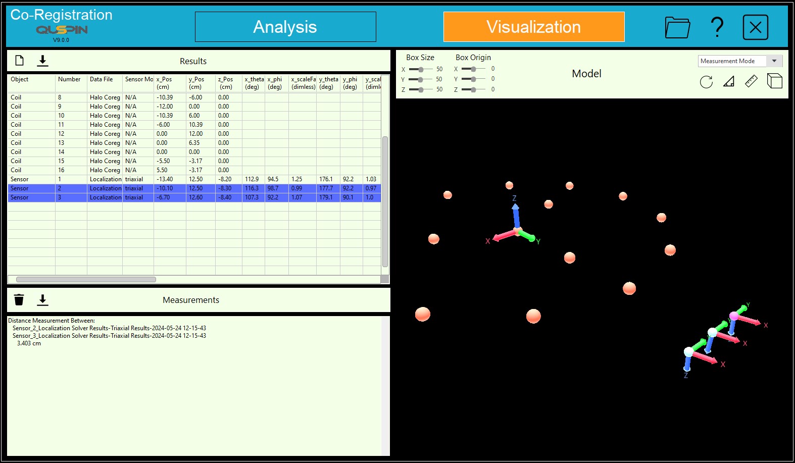 QuSpin Sensor Localization Software: Beta Release
