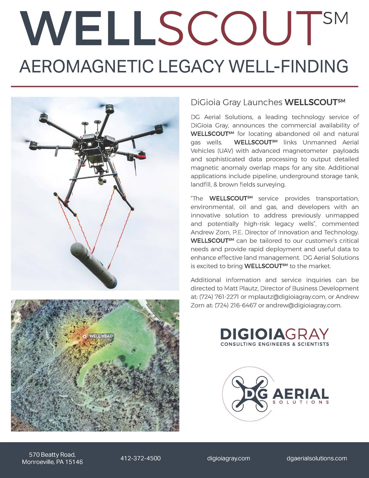 WELLSCOUT UAV equipped with QuSpin's QTFM scalar magnetometer