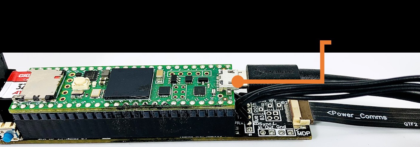 ACB with the logger USB port highlighted