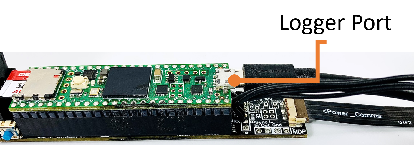 ACB with the logger USB port highlighted