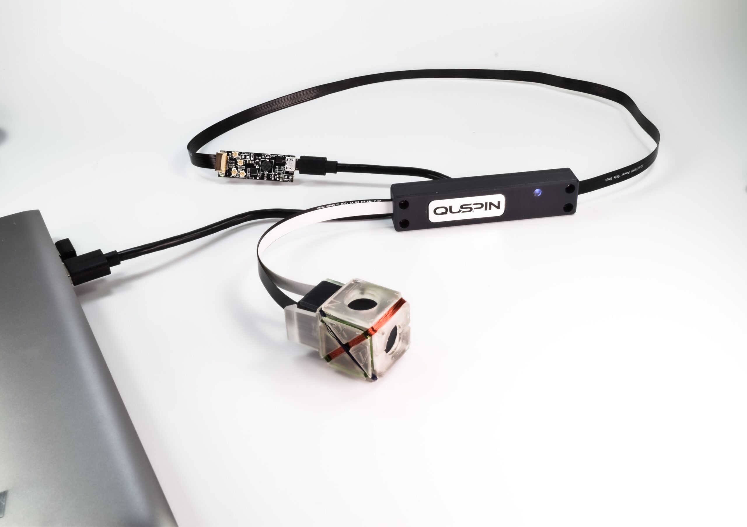QTFM G2 with Triax coils, ECU, and standard comms board plugged into a PC