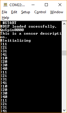Serial terminal output during QZFM firmware boot up