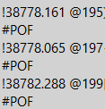 Terminal showing repeated #POF print overflow error messages