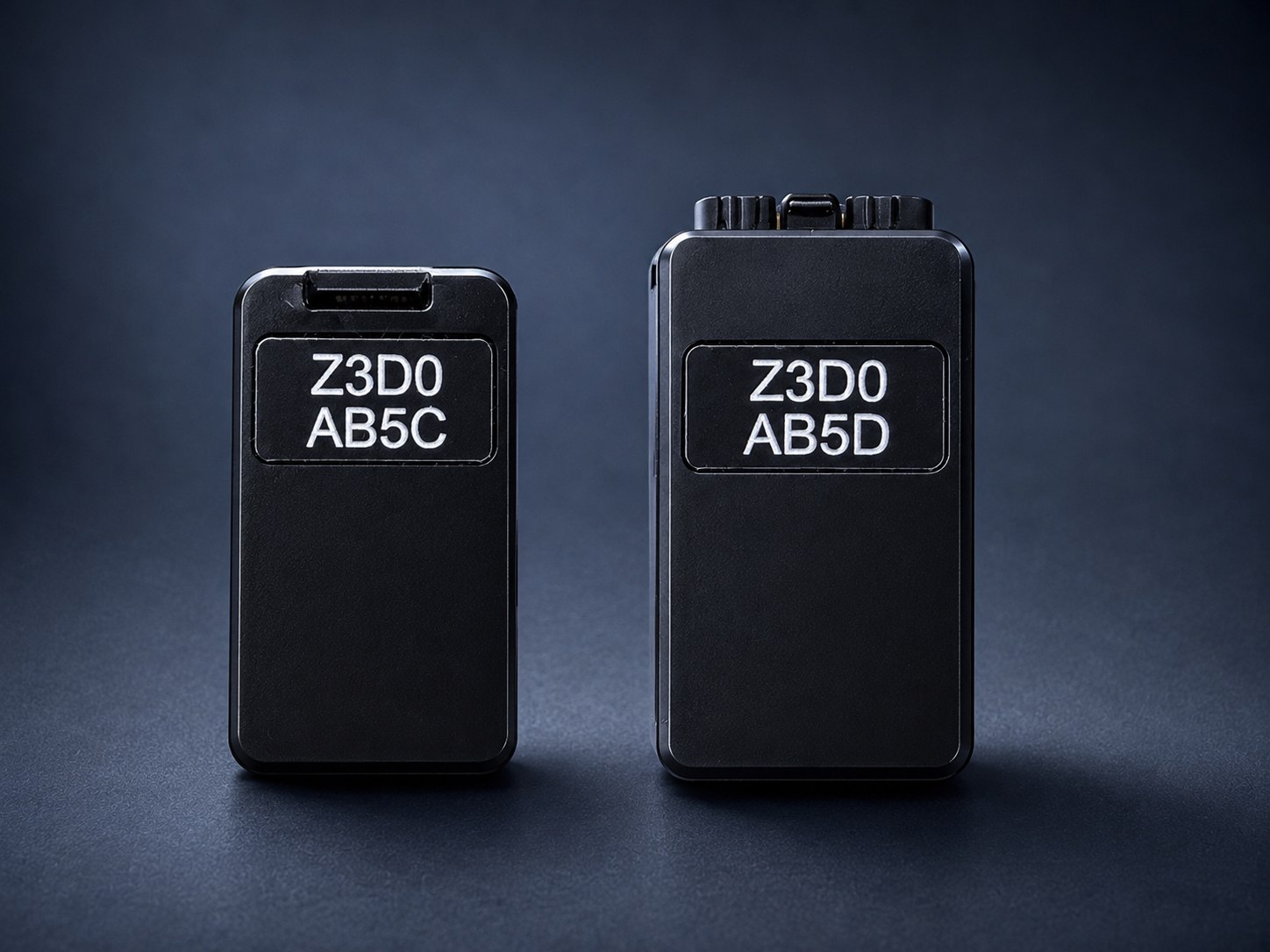 Two QZFM Gen-3 sensors side by side, one in the traditional housing and one in the Neuro-1 housing
