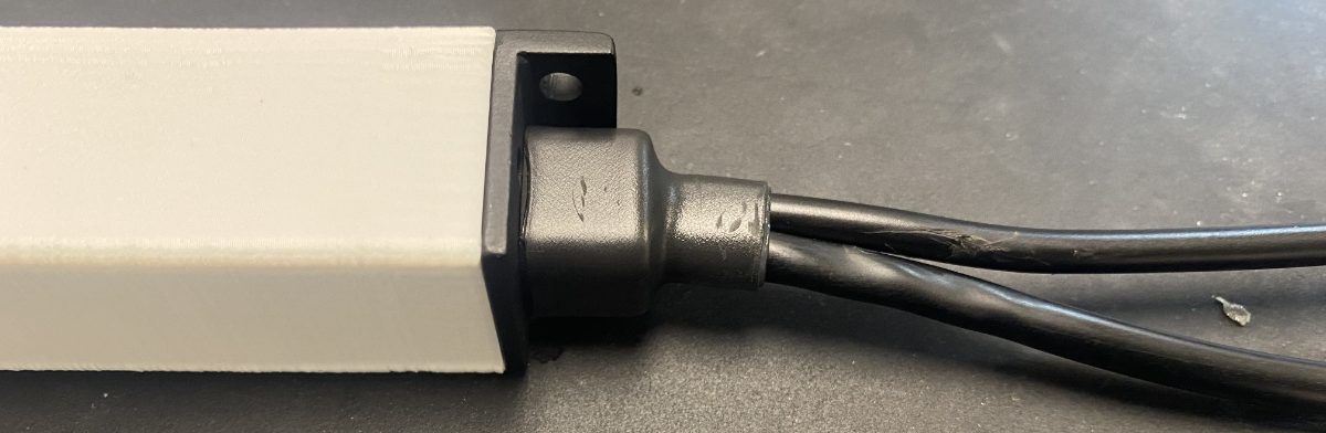 Completed watertight seal at the cable exit