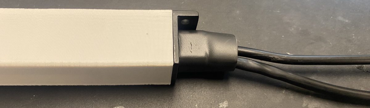 Heating the heat-shrink tubing against the Magpie sled