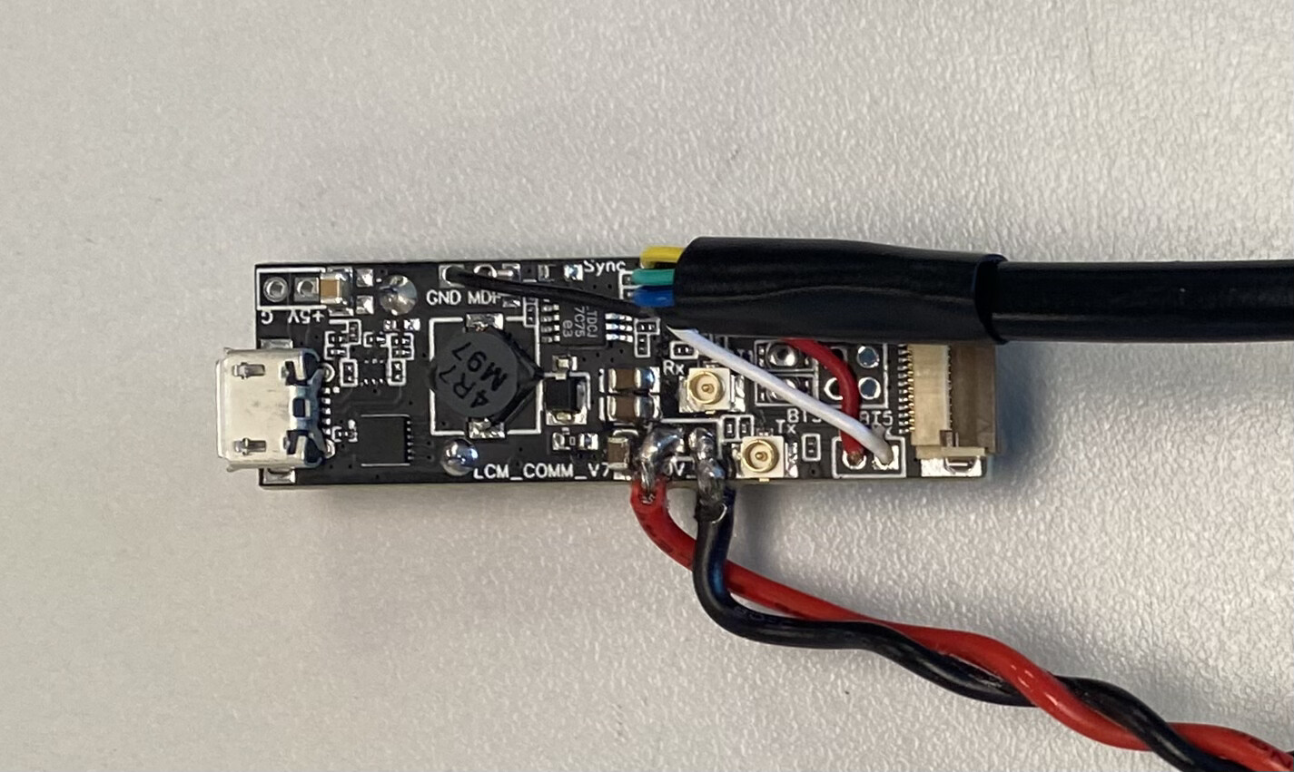 Photo of modded comms board